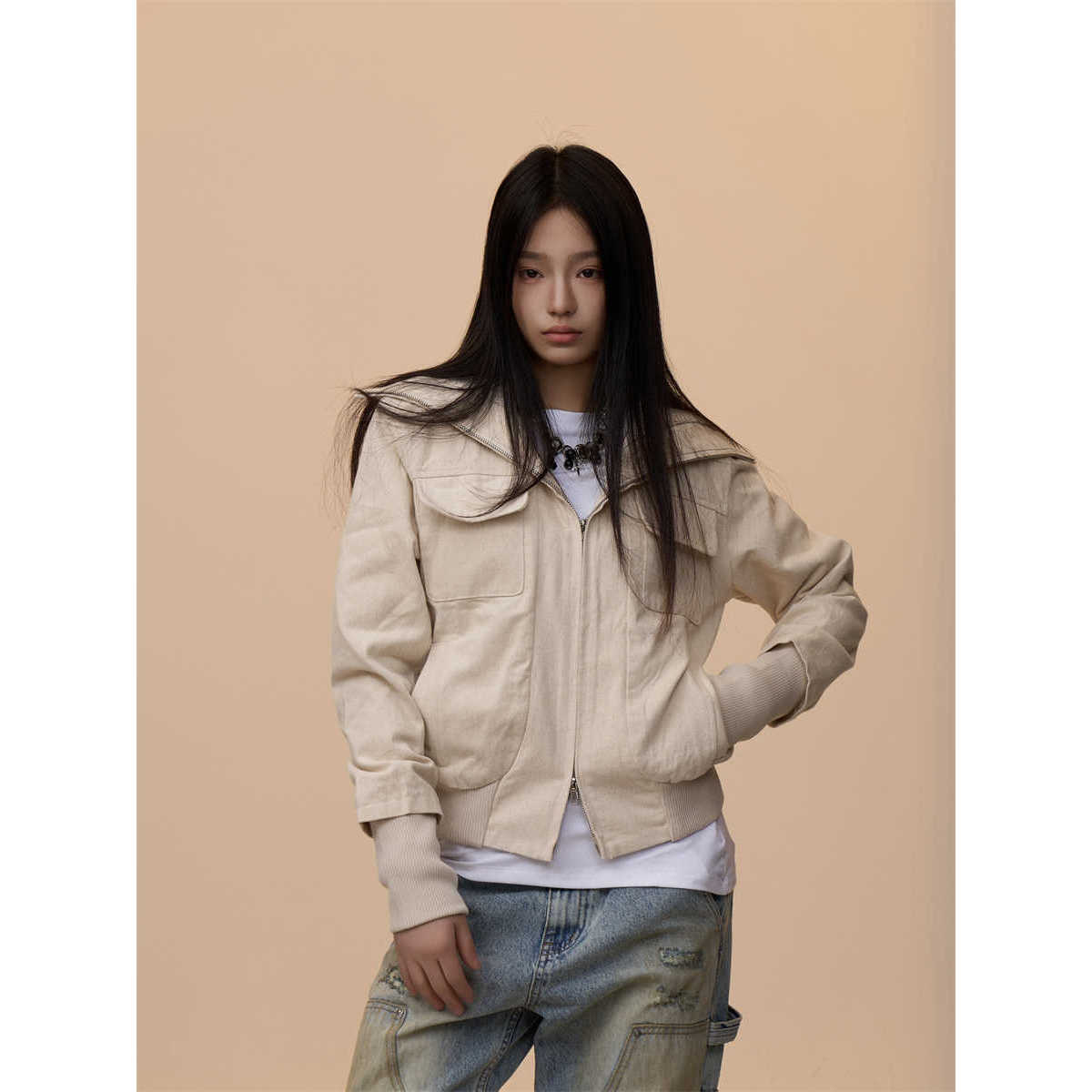 Veste Structurée Beige