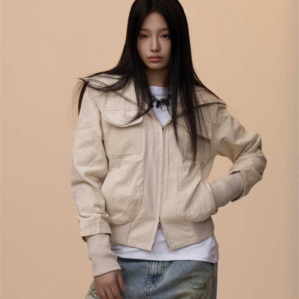 Veste Structurée Beige